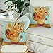 CaliTime Canvas Throw Pillow Cover Case for Couch Sofa Home Decoration Famous Picture Print 18 X 18 Inches Van Gogh Painting Still Life Vase with Twelve Sunflowers