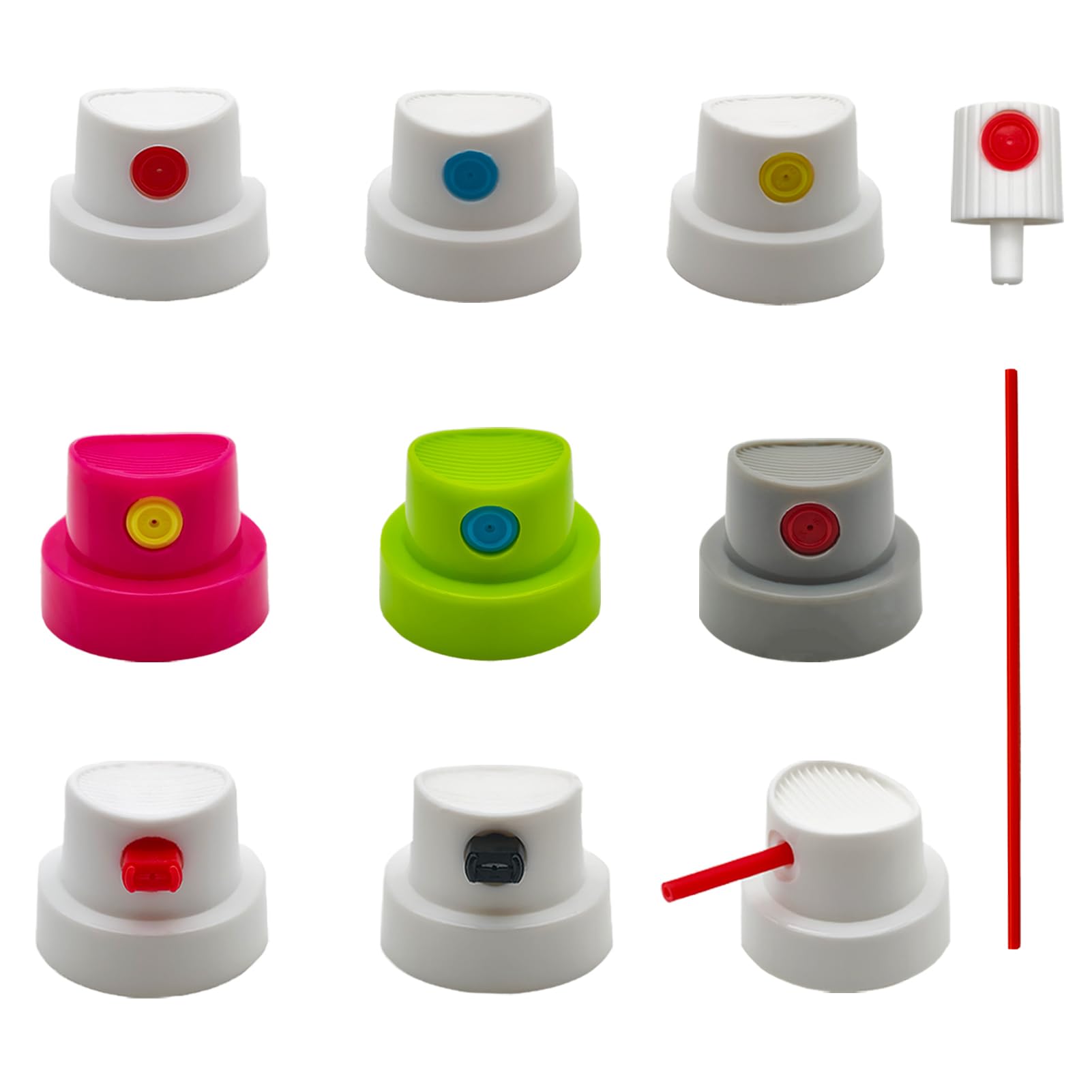 Photo 1 of 10 Pack Spray Can Nozzle for Female Cans - Universal Spray Paint Nozzles for Cans Bottle Nozzle Replacement - Universal Spray Can Tips - for DIY Paint Art Street Art and Home Improvement (10)