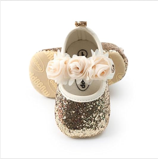 CHRONSTYLE , Baby Mädchen Lauflernschuhe, Gold - Größe: 3 ...