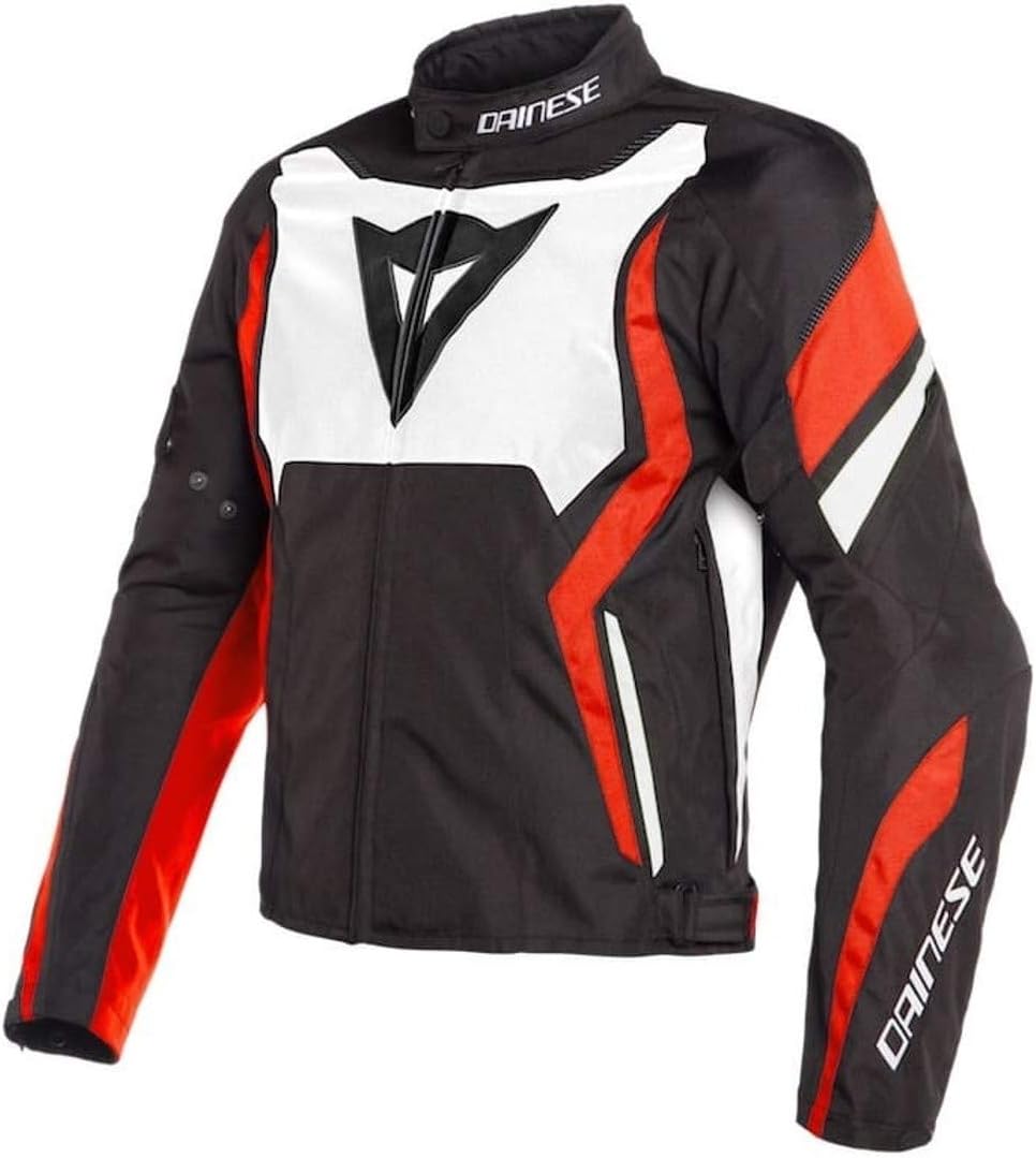 Dainese Edge Tex Jacket - Black/White/Fluo Red (Euro 56/ US 46)