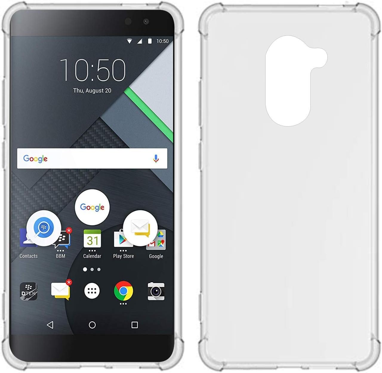 TIYA Case Clear for BlackBerry DTEK60 TPU Four Corners Cover Transparent Soft