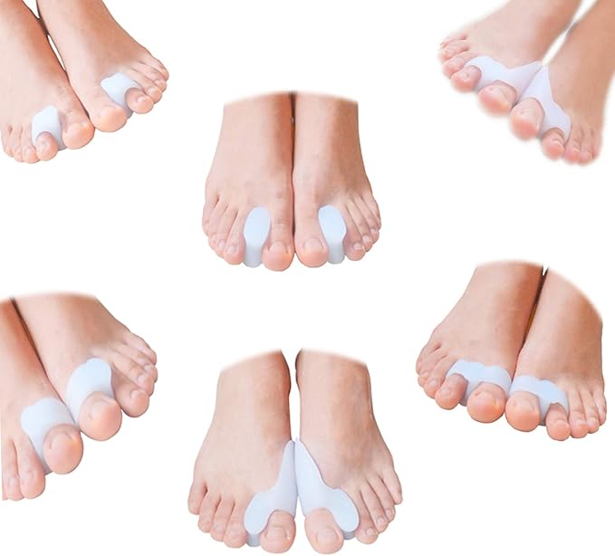 12Pack Toe Spacers for Bunions, 6 Pair Toe Separators for
