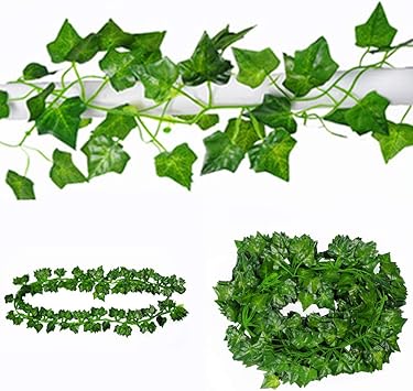 Amazon Cane Rattan Virginia Hokie 人工グリーンケーン バージニアクリーパー ボストンアイビー ウェディングハウス 装飾 長さ0cm つるクリーパー ギフト パーティー 記念品 Comfet 造花 通販