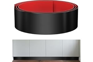 Sanbege Stainless Steel Toe Kick Cover, 6" x 102" Baseboard Plate, Self Adhesive Kickplate for Bottom of Door, Kitchen Island, Cabinet, Cupboard (Brushed Black)