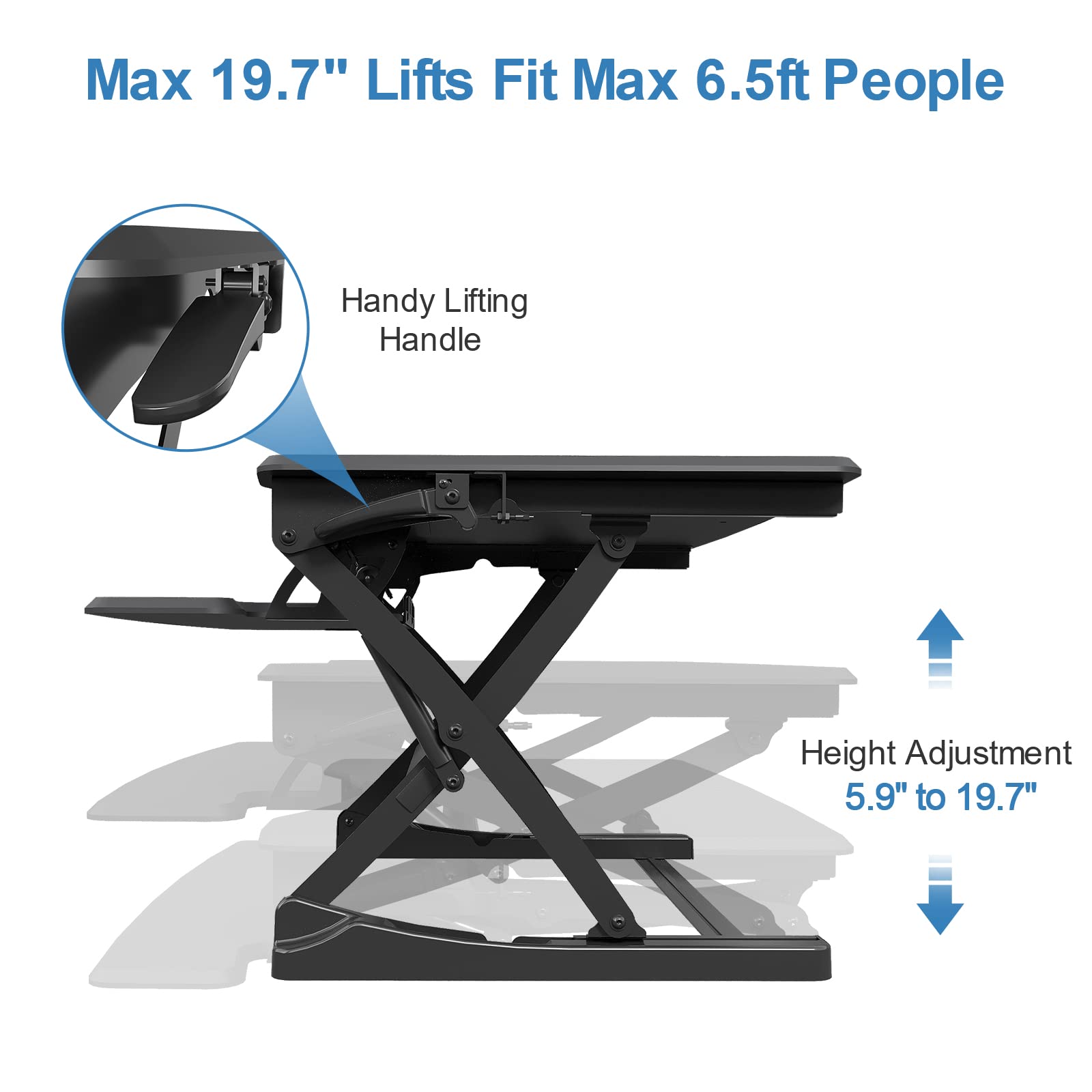 Mua Standing Desk Converter 35 Inches Height Adjustable Sit to Stand ...