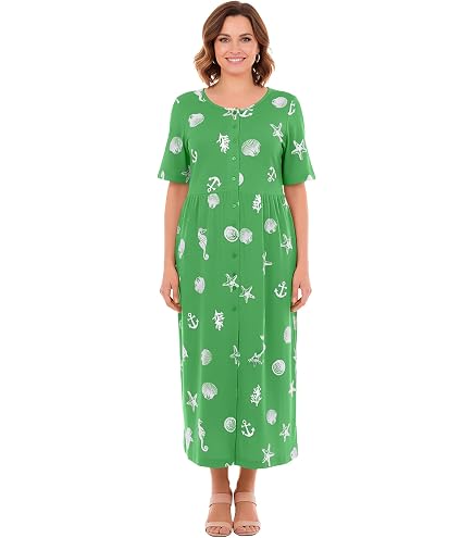 Woman Within Women's Plus Size Button-Front Essential Dress