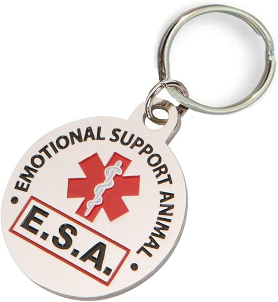  Official "Emotional Support Animal" ESA Round Hanging ID