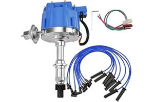 CNPAPC HEI Ignition Distributor with Wiring Set Compatible with Pontiac 301 326 350 389 400 421 428 455 5.5 Inch Distributor Assembly & Ignition Coil Connector Not Fit for Chevy/Oldsmobile Engines
