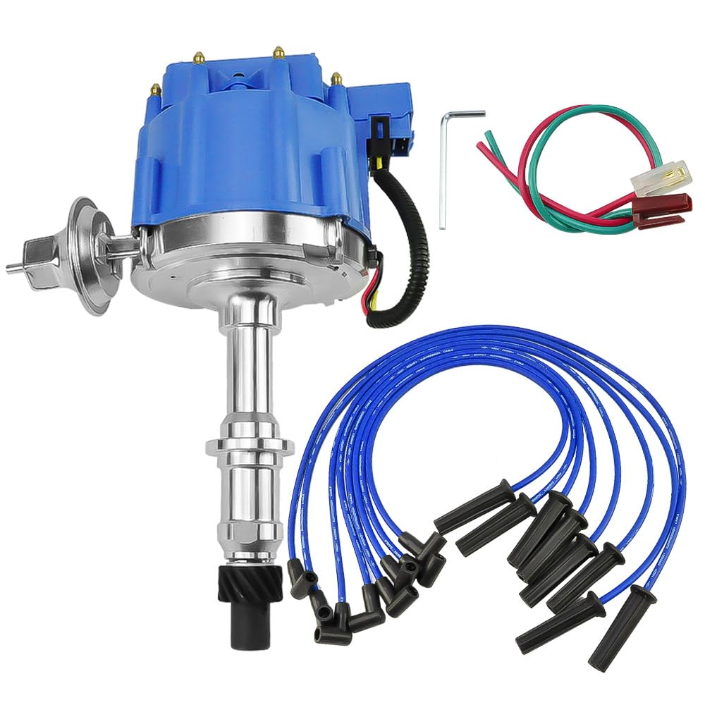 Photo 1 of **INCOMPLETE** CNPAPC HEI Ignition Distributor with Wiring Set Compatible with Pontiac 301 326 350 389 400 421 428 455 5.5 Inch Distributor Assembly & Ignition Coil Connector Not Fit for Chevy/Oldsmobile Engines