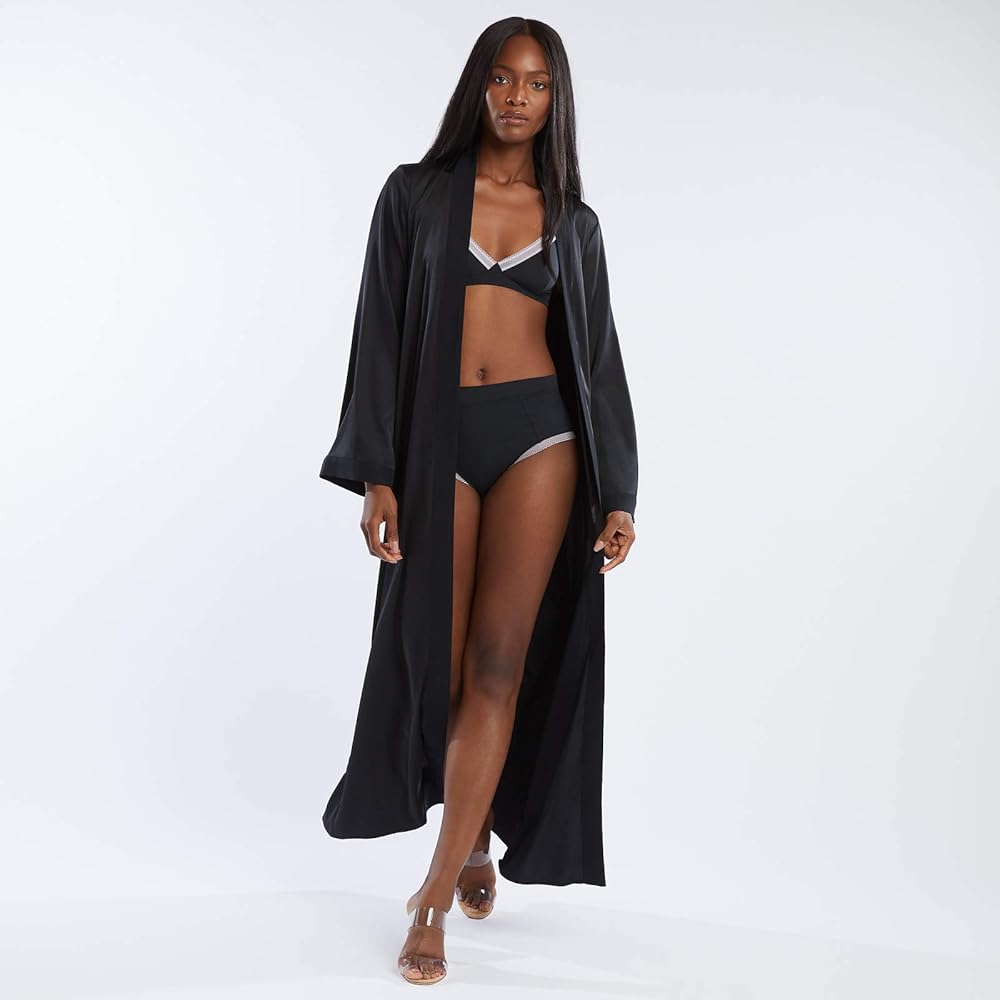 Savage X Fenty Women S Maxi Robe Black M L At Amazon Women S Clothing Store