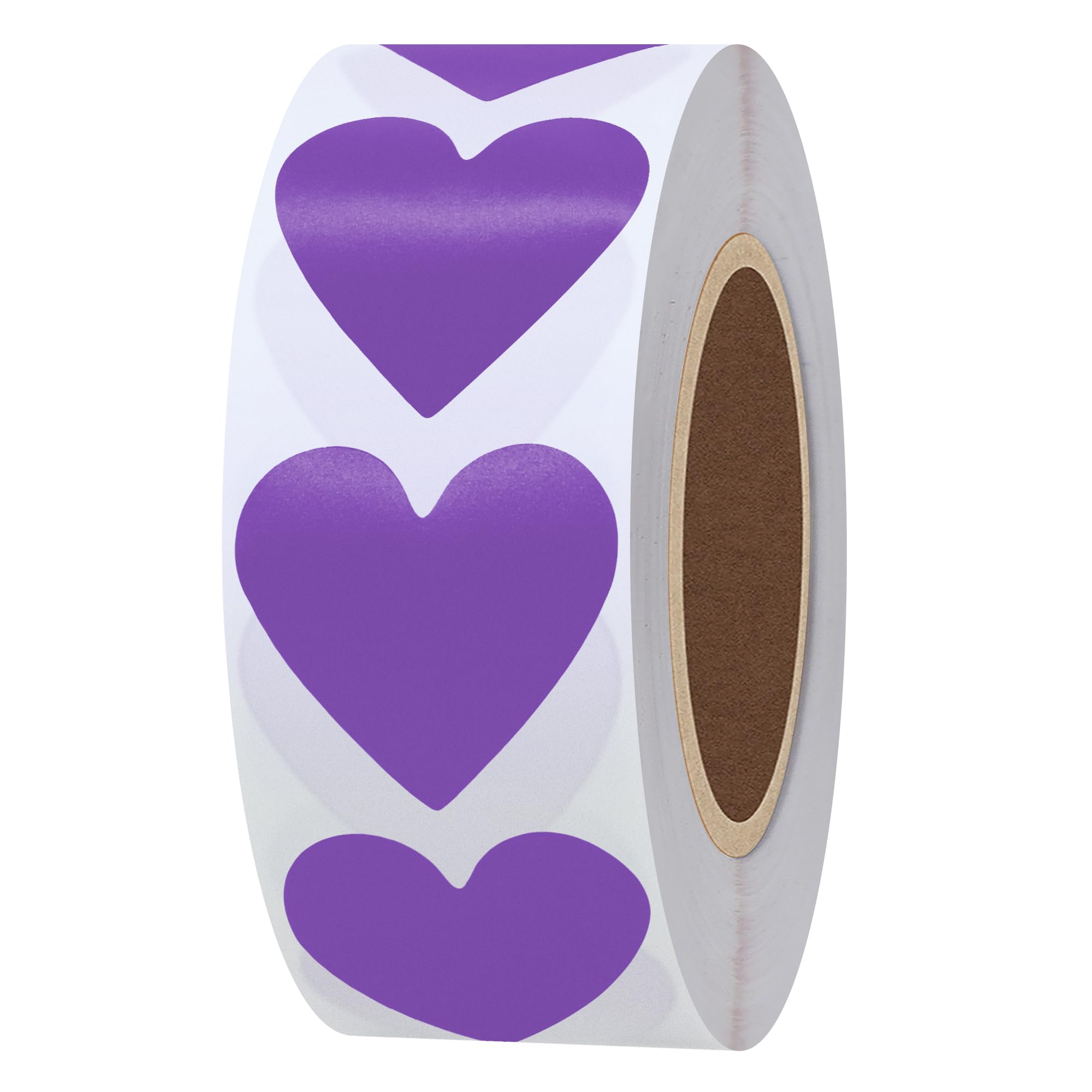 Hylabelest Color Coding Dot Labels 30mm Love Heart Stickers (Purple)