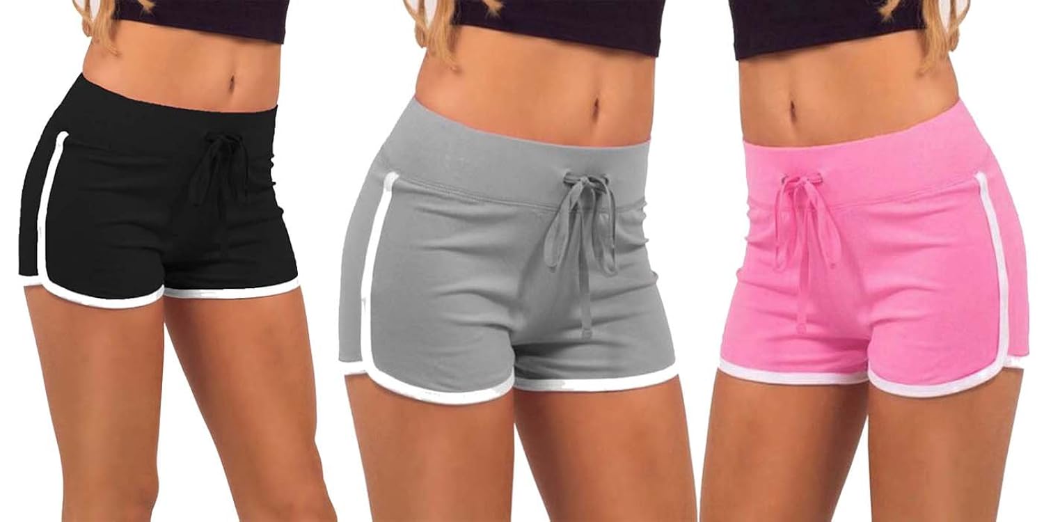 avaatar yoga drawstring shorts/ boy shorts/boxers for women (pack of 3)