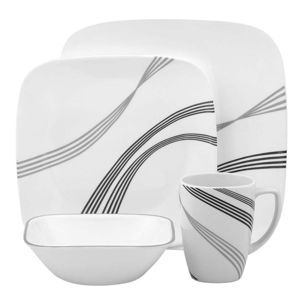 Corelle Urban Arc Square 16pc Dinner Set