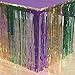 Fun Express - Mardi Gras Metallic Fringe Table Skirt for Mardi Gras - Party Supplies - Table Covers - Table Skirts - Mardi Gras - 1 Piece primary