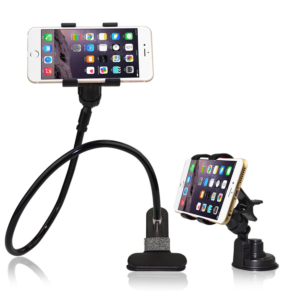 BESTEK 2in1 Universal Gooseneck Flexible Cell Phone Clip Holder