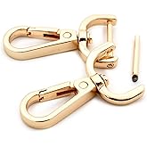 Detachable Swivel Hooks Snap Hook, 4 PCS for purses Push Gate Lobster Clasps Fashion Clips Purse Making (Gold,4/5")