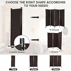 Giantex 4 Panel Room Divider, Folding Privacy