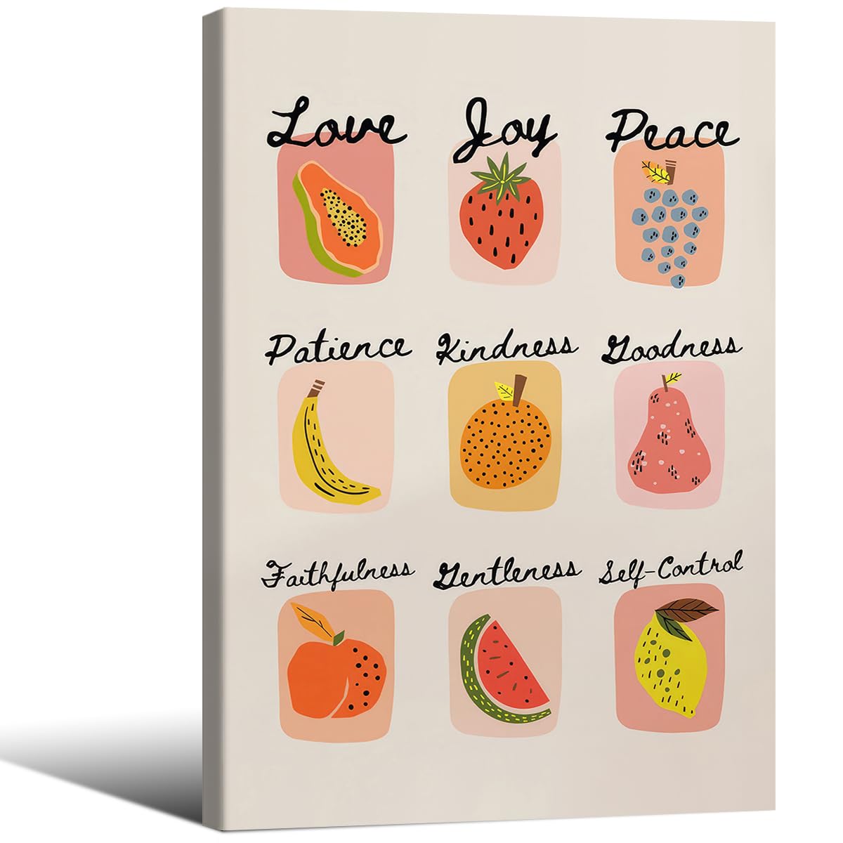 Trendy Fruit of The Spirit Wall Art Christian Bible