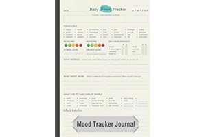 Mood Tracker Journal - Daily Mood Tracker Notebook | Daily Health & Wellness Diary with Prompts | Mental Health Diary