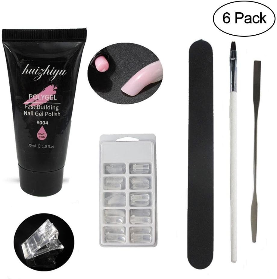 New Poly Nail Gel Kit, Poly Nail Gel Trial Kit Including Acrylic Tips