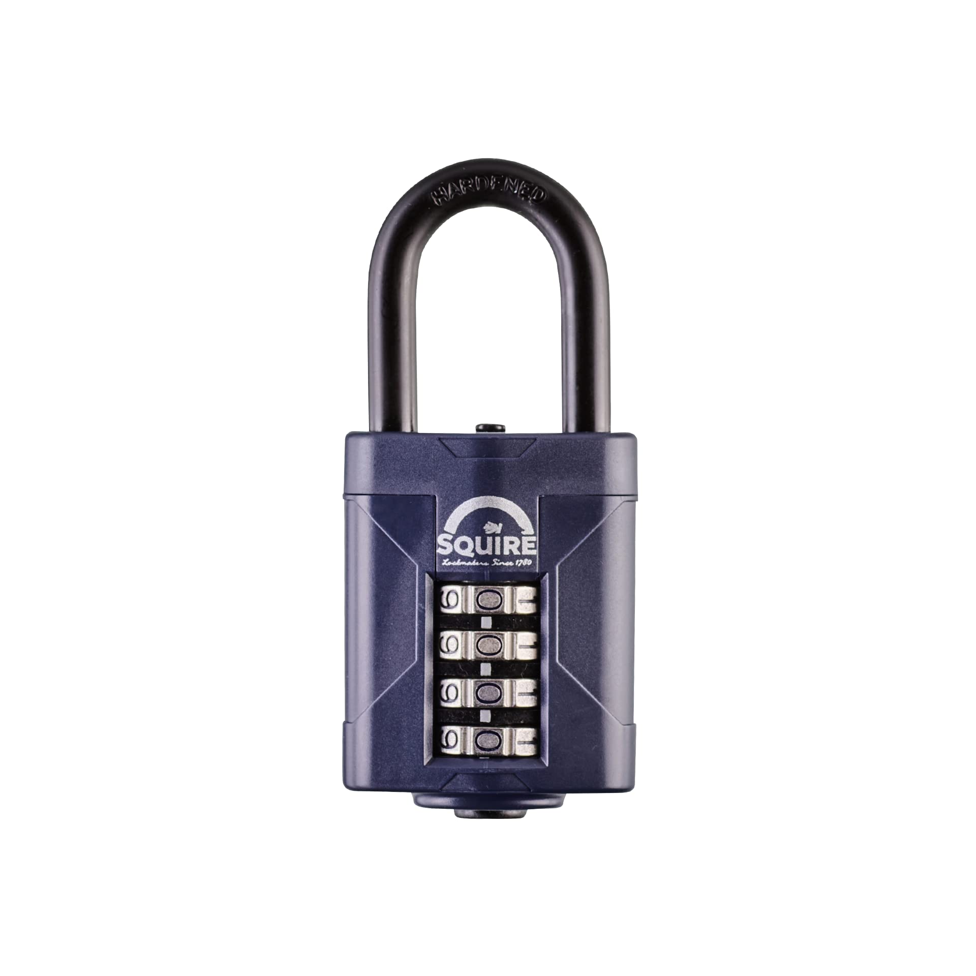 Squire Heavy Duty Padlock (CP50/1.5) - Toughest Long Shackle - 4 Wheel Combination Padlock - Alloy Steel for Corrosion Resistance - Weatherproof Lock for Home, School & Garage (Blue, 50 mm) โ image 1