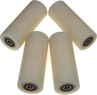 LASANA SMART MACHINES 4x Nylon Rollers 40mm Dia 100mm Wide 8mm Bearing EU