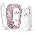 Momcozy Baby Nail File Electric, Rechargeable Baby Nail Clipper, Gentle Baby Nail Trimmer Electric with Night Light, 7 Grinding Head Replacement Pads, Pink