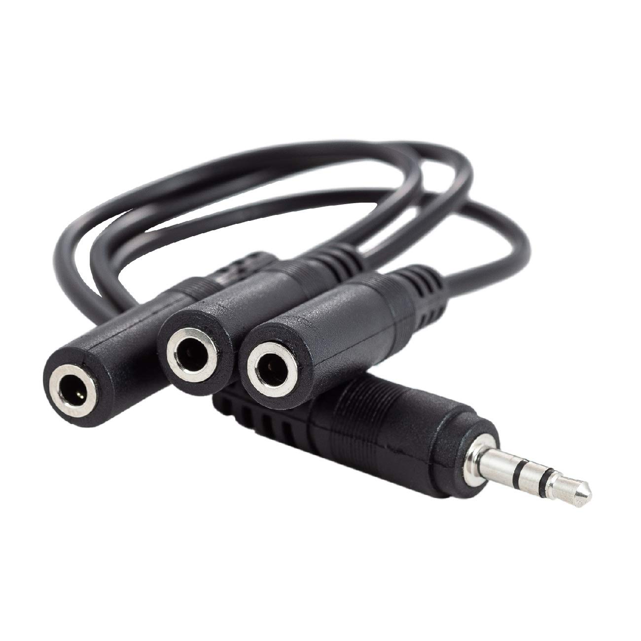 Ancable 3.5mm (1/8") TRS 1 Male To 3 Female 3-Way Stereo Splitter Audio Cable