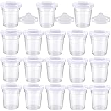 SiliFine 12 Packs No Spill Paint Cups with Lids for
