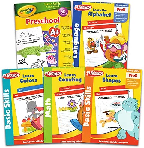 Crayola Preschool Workbooks Set -- 5 Pre-K Learning Workbooks for ...