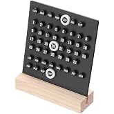 PATIKIL Wood Perpetual Calendar Desktop Acrylic Stand Month Week Date | Calendar Display for Desk Shop Office Home Decoration, Black