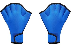 Lywaini Swim Training Gloves, Neoprene Webbed Fitness Water Resistance Training Gloves for Swimming Diving Water Aerobics