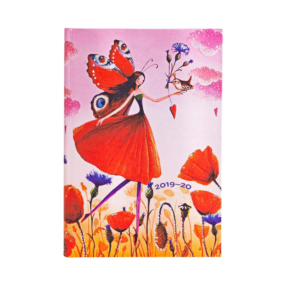 Paperblanks 18 Month Calendar 2019-2020 Poppy Field | Horizontal | Mini (95 × 140 mm) | Language: English