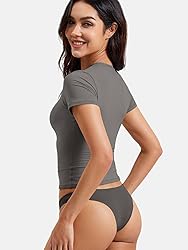 YEOREO Women T Shirt Double Lined Fitted Sweeney