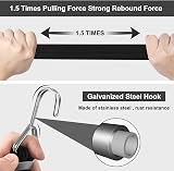 Newthinking 4 Pack Adjustable Bungee Cords with Hooks 2M Flat 3cm Wide view 5