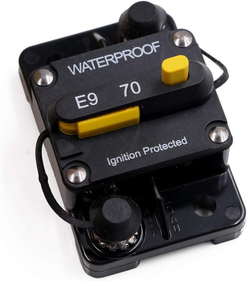 T Tocas 50 A Circuit Breaker amp breakers with Switch Manual Reset for Boat Marine RV Yacht Battery Trailer Bus Truck, 12V - 72V DC, Waterproof (50A): Automotive