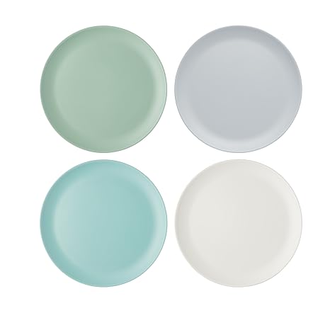 Kitchen Craft CWCLMPLATE11PK4 Colourworks Extra große Unzerbrechliche Melamin Essteller, klaßiker farben, 28 x 28 x 1,8 cm