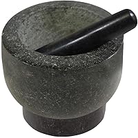 Gorilla Grip Original Mortar and Pestle Set, Slip Scratch Resistant Bottom Heavy Duty Polished Granite, Molcajete…
