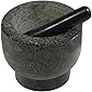 Gorilla Grip Original Mortar and Pestle Set, Slip Scratch Resistant Bottom Heavy Duty Polished Granite, Molcajete…