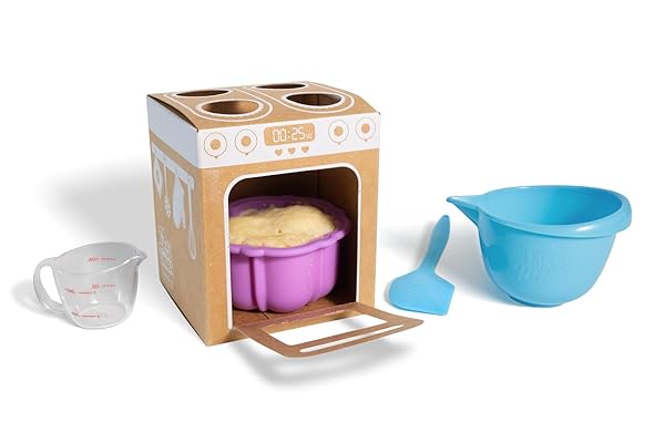 GOLIATH TASTY TINIES BAKE SHOP VANILLA CAKE MIX KIT WITH PINK POP SPRINKLES & PINK VANILLA FROSTING | BAKE & DECORATE 2 REAL MINI CAKES | INCLUDES MINI TOOLS & INGREDIENTS | AGES 6+