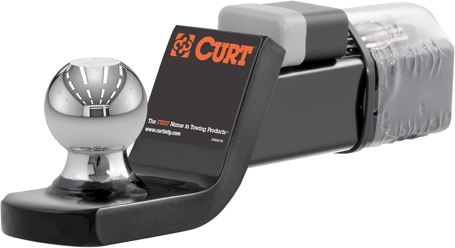 CURT 45141 Trailer Hitch Mount, 2-Inch Ball, Lock, Fits 2-In Receiver, 7,500 lbs, 2" Drop: Automotive