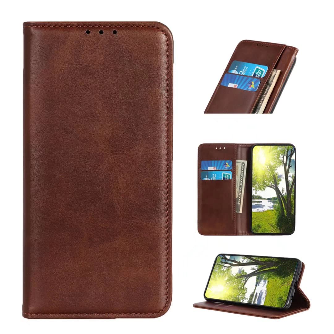 COQUE Motorola Moto G84 5G phone case, magnetic cowhide texture, wallet with card slot For Motorola Moto G84 5G-Khaki