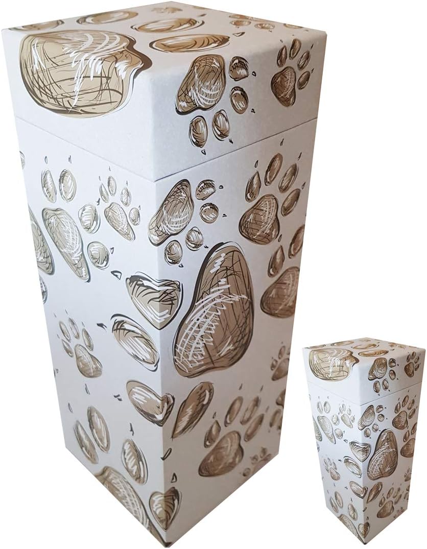 ScatterPod Staggered PawPrints Scattering Cremation Urn - Pet & Keepsake Twin Pack, 27.6 x 10.4 x 10.4cm