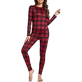 American Trends Womens Thermal Underwear Set - Long Johns for Base Layer Women with Fleece Lined for Winter-Warm Loungewear