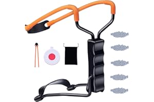 DADONFANG Wrist Slingshots for Adults - Powerful Hunting Sling Shot with 2-Year Guarantee, 500 Slingshot Ammo,Slingshots Pouch and Spare Bands