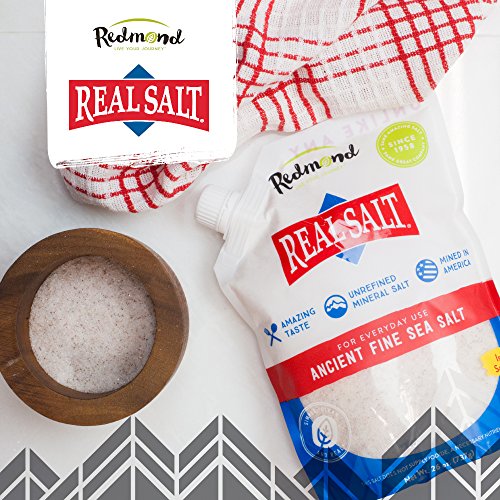 Redmond Real Salt Ancient Fine Sea Salt, Unrefined Mineral Salt, 26