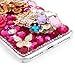 Mavis's Diary iPhone 7 Plus Case (5.5 inch) 3D Handmade Bling Crystal Diamond Shiny Sparkling Rhinestones Full Edge Protective Clear Hard PC Cover (Red)