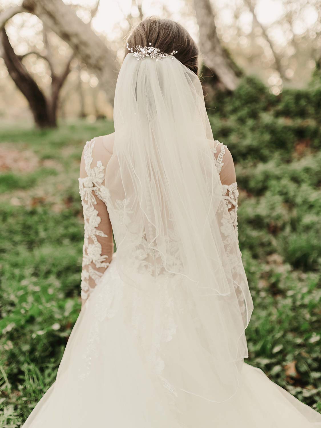 wedding veil hair clip