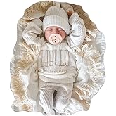 Ylsteed Newborn Baby Boy Girl Clothes Outfits Long Sleeve Romper Bodysuit Baby Shower Coming Home Outfit Shirt+Pants+Hat