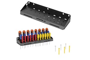 ValuXpro Screwdriver Organizer Wall Mount, Screwdriver Holder Storage Rack Tool for Workshop, Shed, Garage, Home, Stores up to 29 Screwdrivers or Small Tools